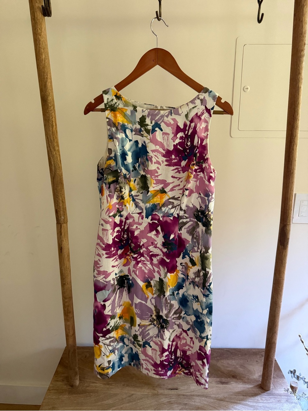 Chetta B Multicolor Floral Midi Sheath Dress
